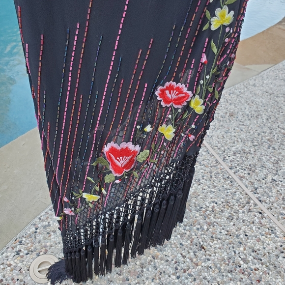 NWOT Cache embroidered beaded floral dress 2 - Picture 11 of 12